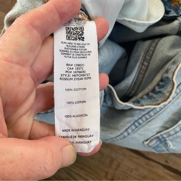 Frame Le High N Tight crop mini boot Distressed Jeans 32 - Picture 11 of 13